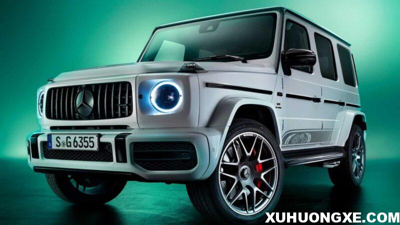 Đầu xe Mercedes-AMG G63 Edition 55 2022 vuông vức, đèn hình elip.