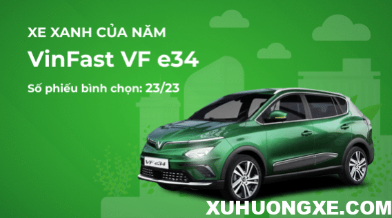 VinFast VF e34 là xe xanh của năm.